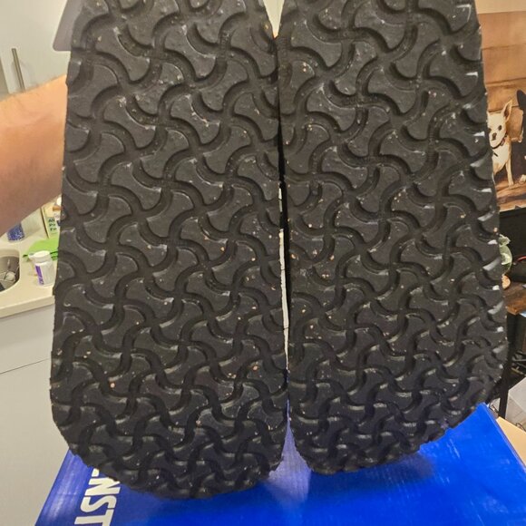 Birkenstock Lutry Premium Suede Suede Leather - Black MENS 11 US EU 44 CLOG NEW - Picture 9 of 10